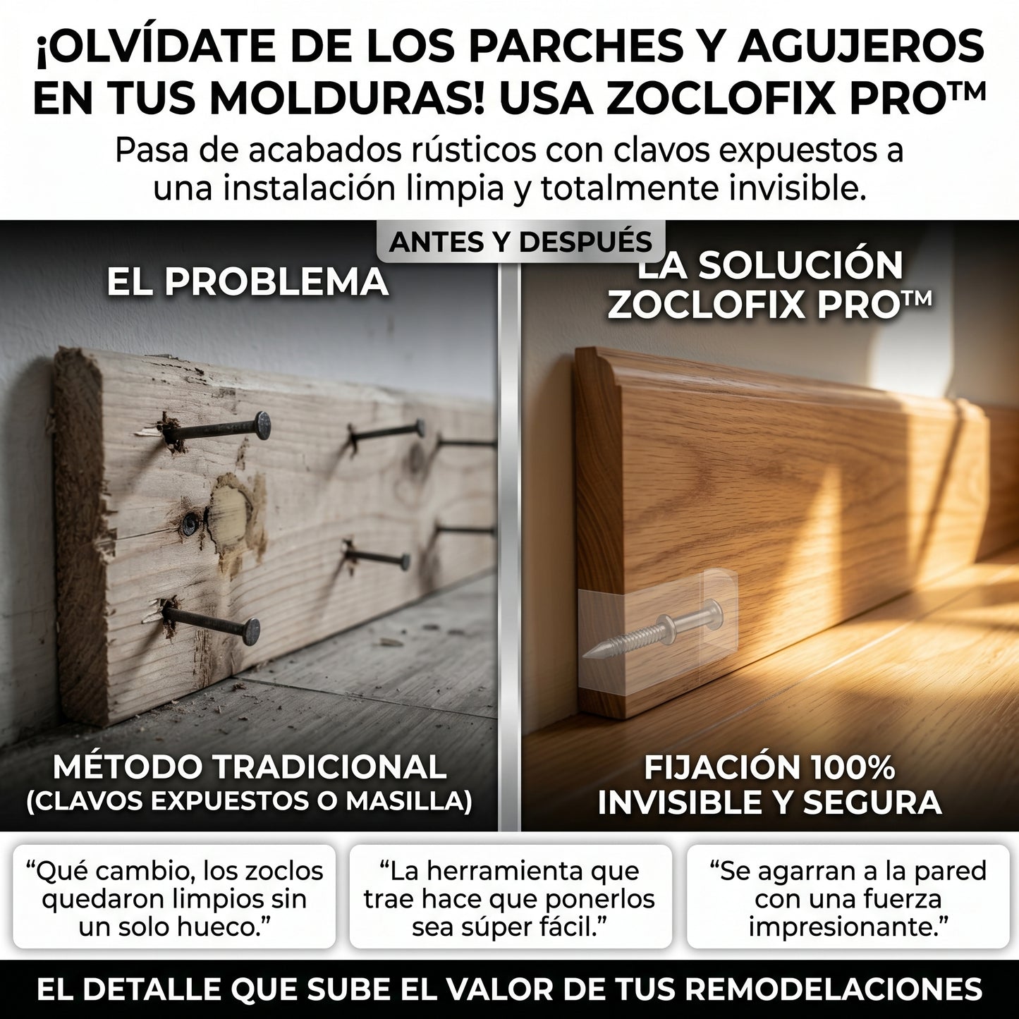 ZOCLOFIX PRO™ Clavos De Fijacion Doble x 60 unds