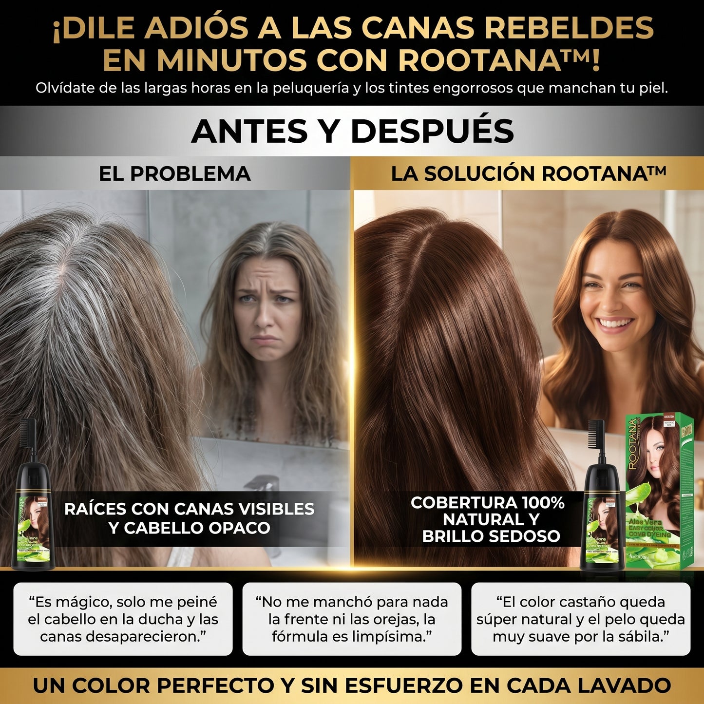 Rootana™ Shampú colorante para el cabello