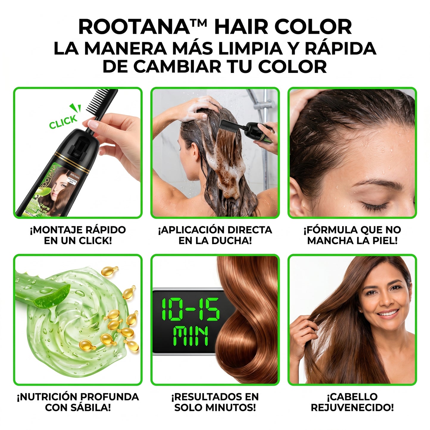 Rootana™ Shampú colorante para el cabello