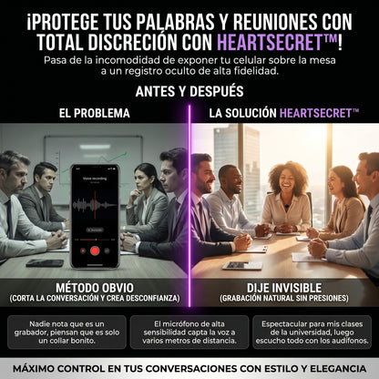 HeartSecret™ Grabador de Voz Digital Espía y Reproductor MP3