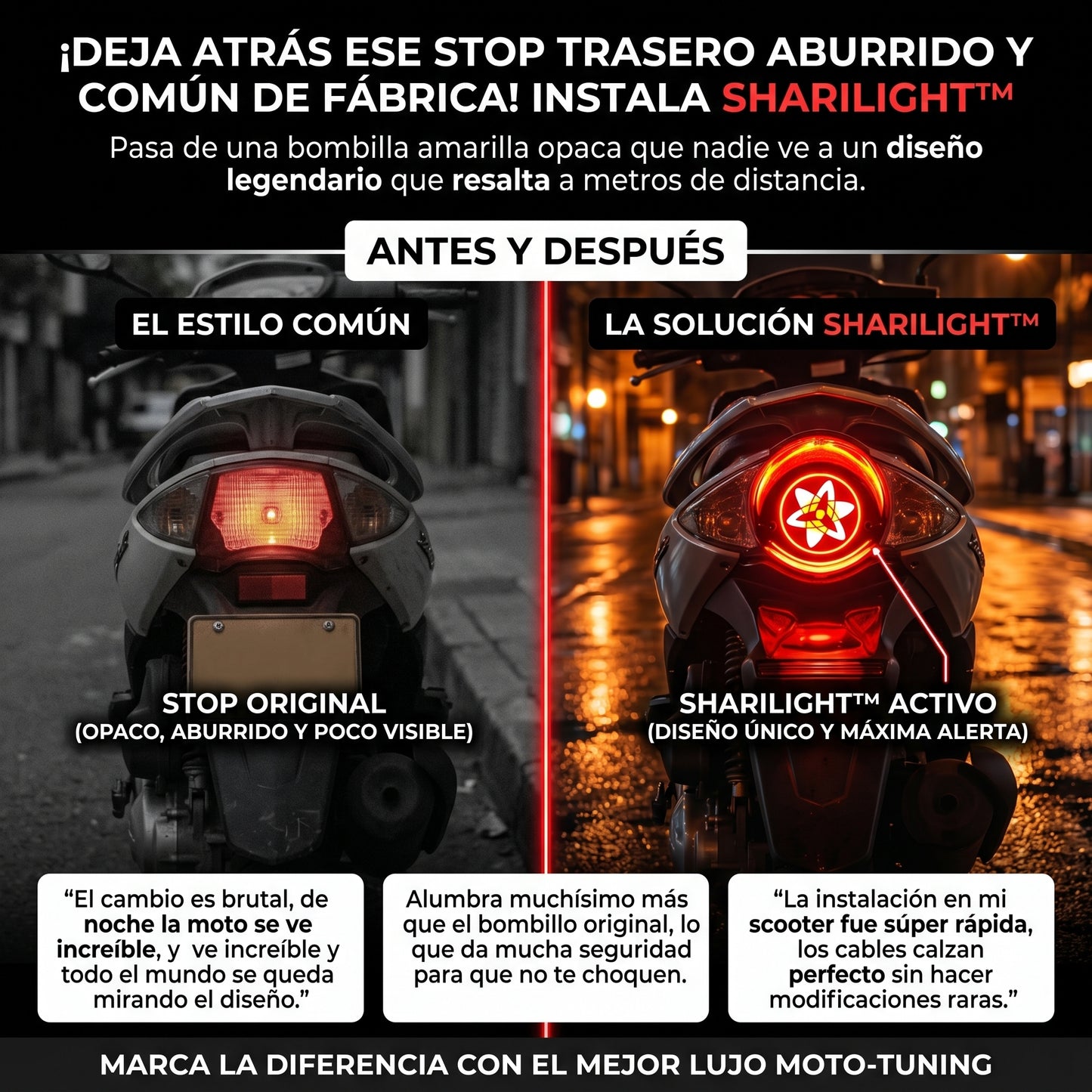 ShariLight™ Luz de Freno Trasera LED Modificada