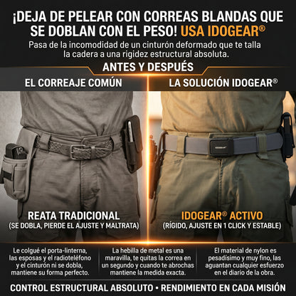 IDOGEAR® cinturón táctico rígido de trabajo pesado