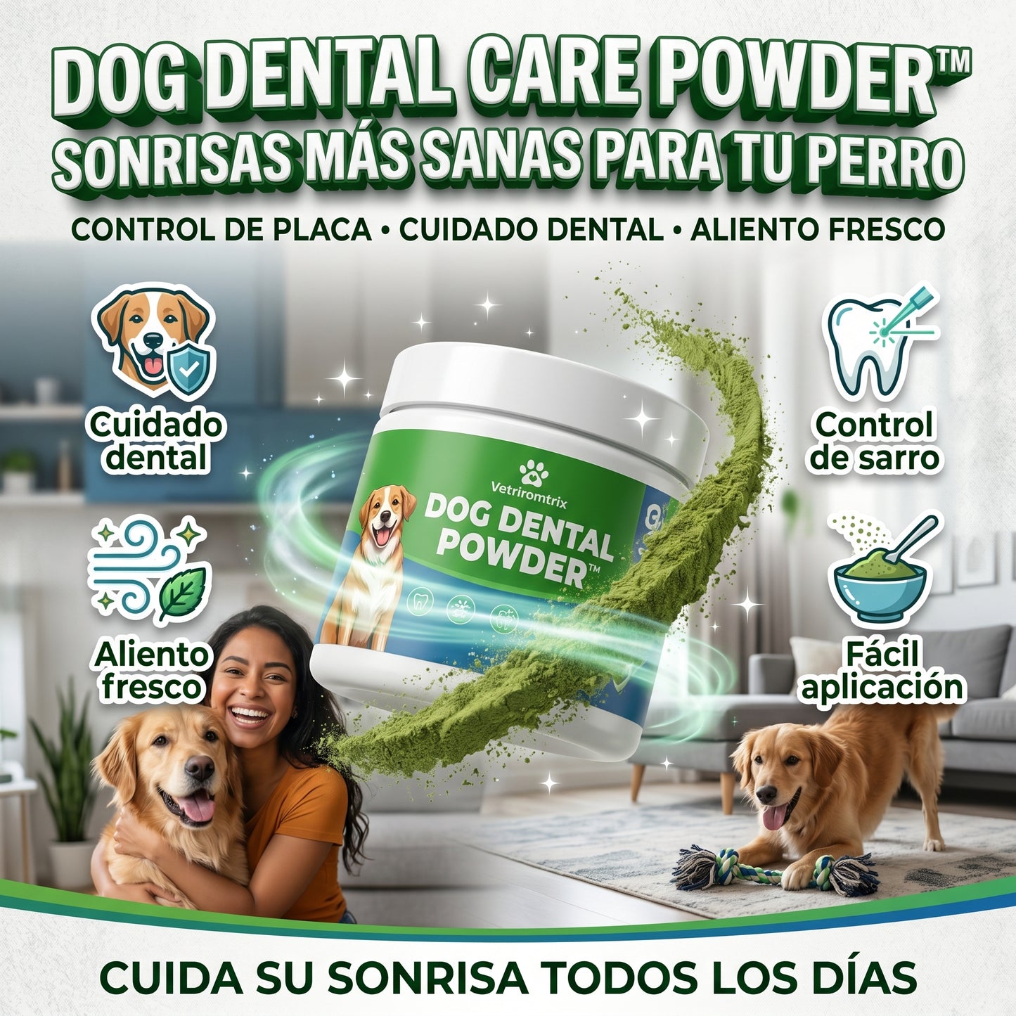 Dog Dental Care Powder™ cuidado dental para perros