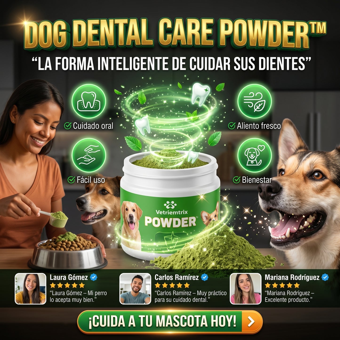 Dog Dental Care Powder™ cuidado dental para perros