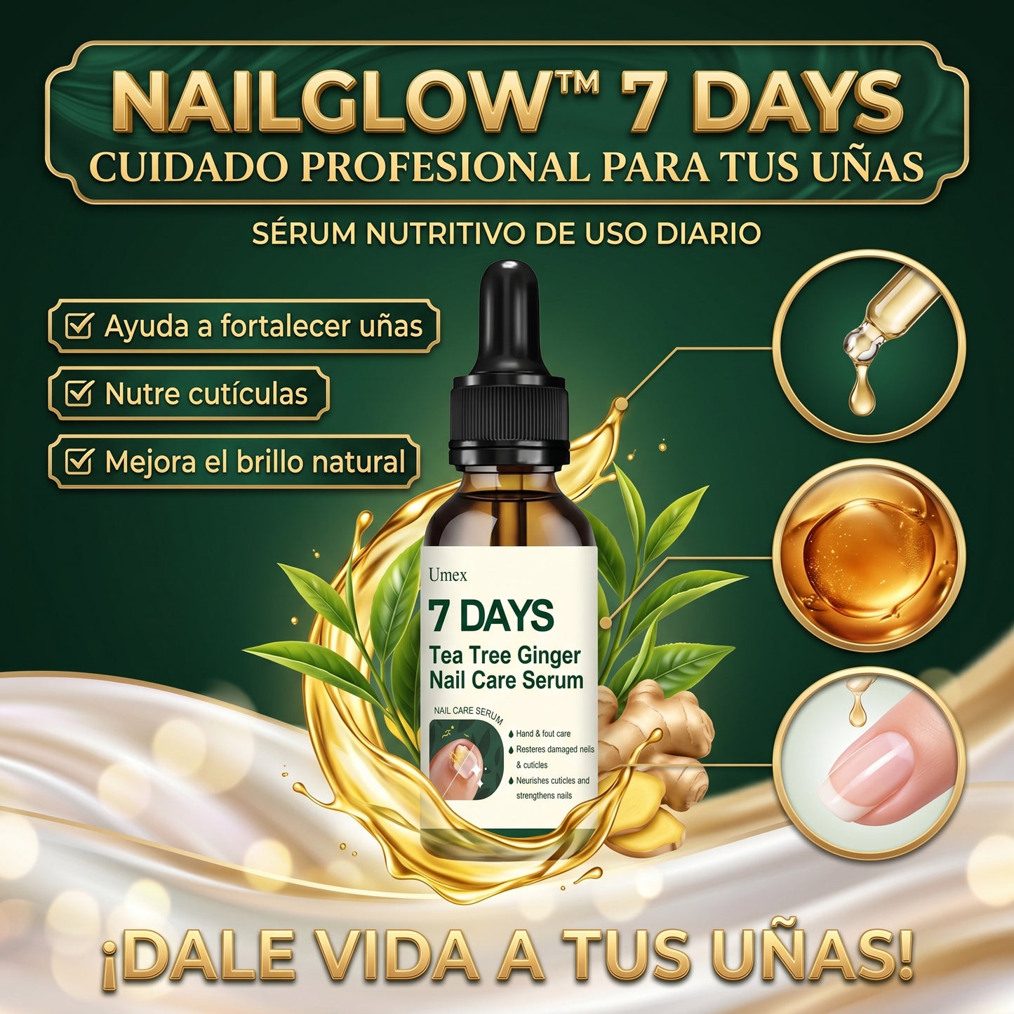 NailGlow™ 7 Days fortalecer y mejorar la apariencia de uñas  2x1