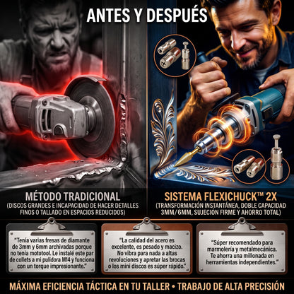 FlexiChuck™ Adaptador de Reacondicionamiento Mandril 2x1