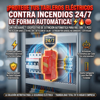 DIN FIREGUARD™ Extintor Automático para Riel DIN / Tableros Eléctricos