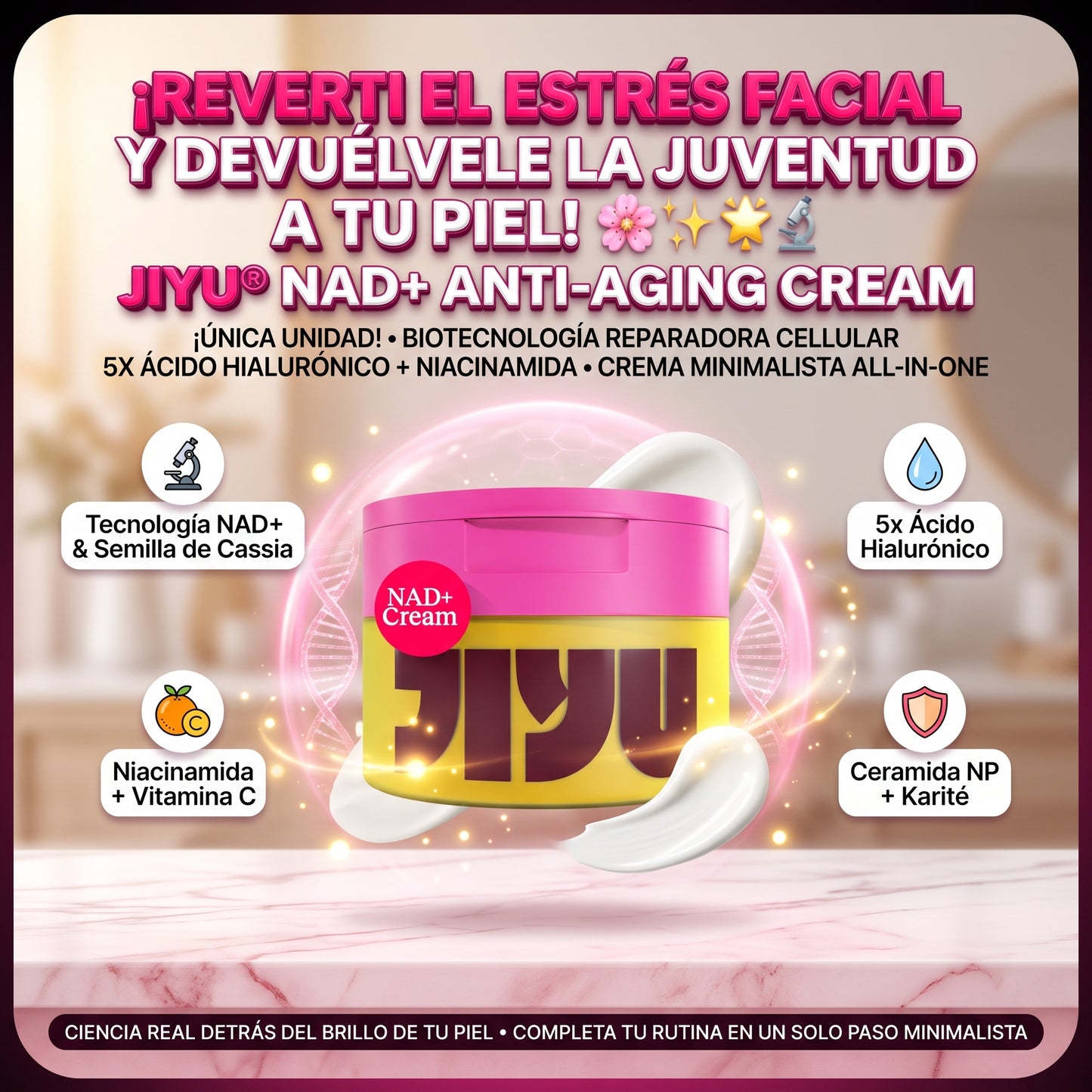 JIYU® Crema Hidratante Antienvejecimiento