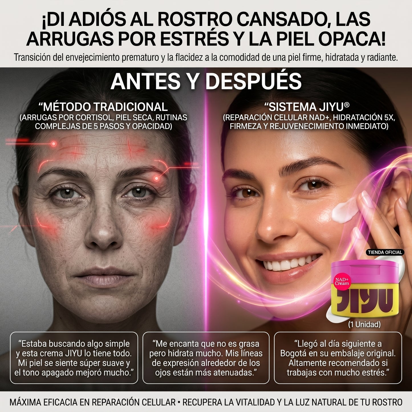 JIYU® Crema Hidratante Antienvejecimiento