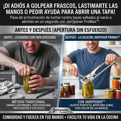 JAROPENER™ Abrefrascos y Abretapas Ajustable de Acero Inoxidable