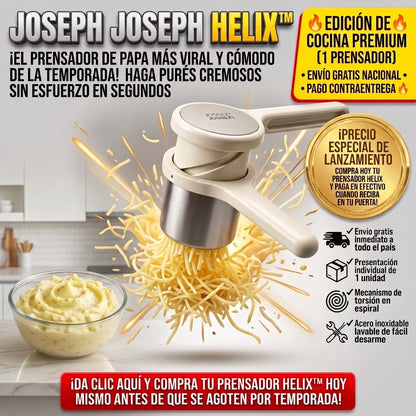 Joseph Joseph Helix™ Prensador Manual de Papa y Verduras