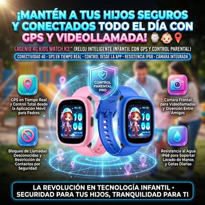 LAGENIO K3 PRO™ Smartwatch 4G con GPS para Niños