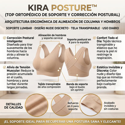 KIRA POSTURE™ Sostén y Corrector de Postura Ergonómico