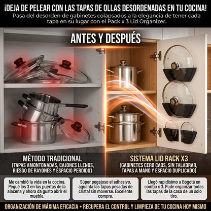 Organizer Rack™ Organizador de Tapas de cocina