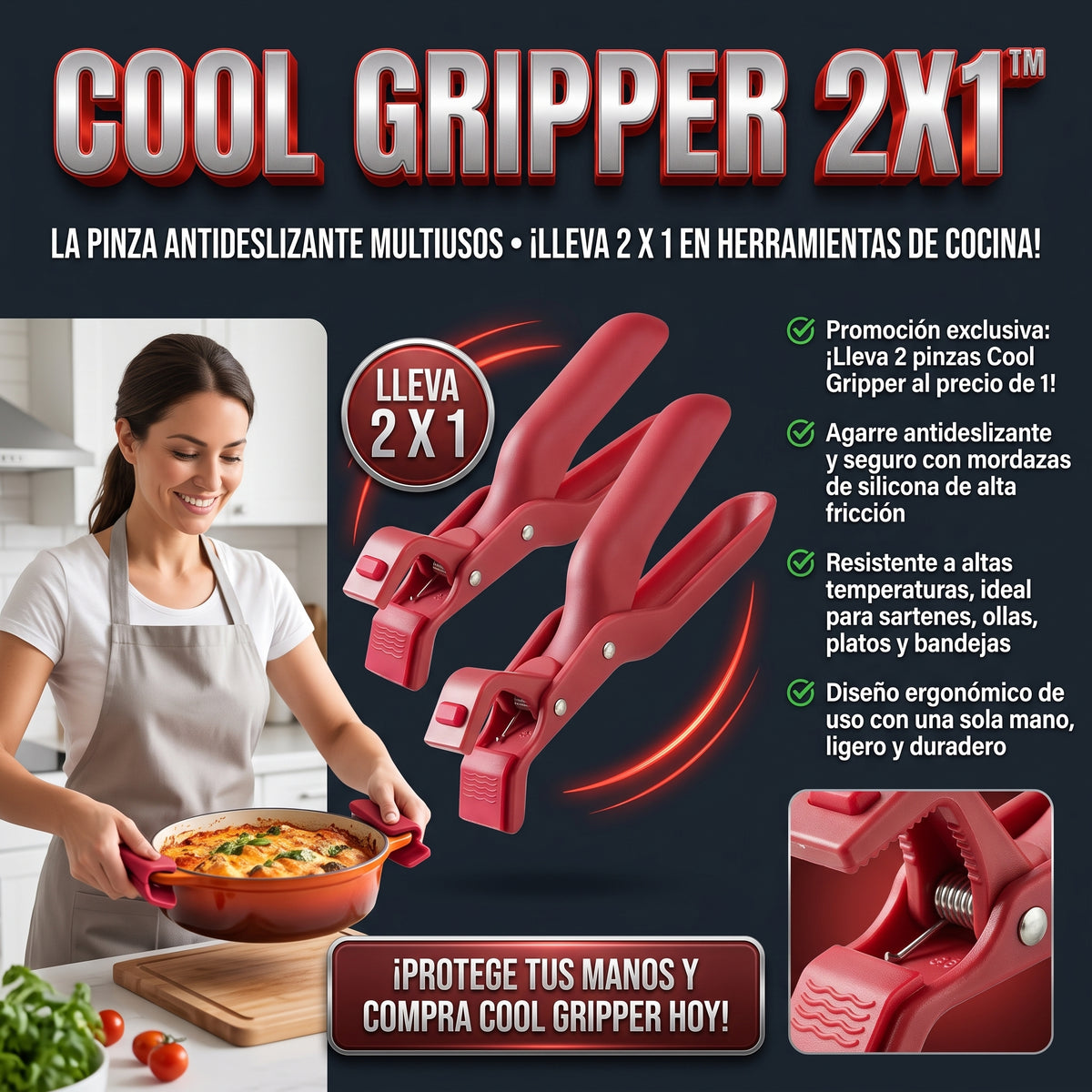 COOL GRIPPER Oferta 2x1 Pinza Antideslizante Multiusos