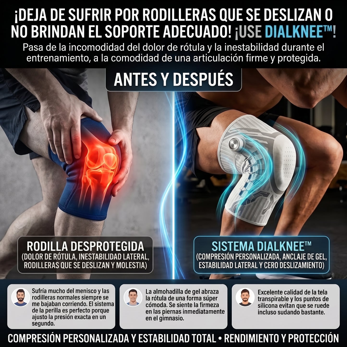 DialKnee™ Rodillera Deportiva de Compresión