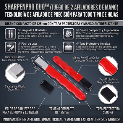SHARPENPRO™ Set de 2 Afiladores Portátiles para Cuchillos x 2 und