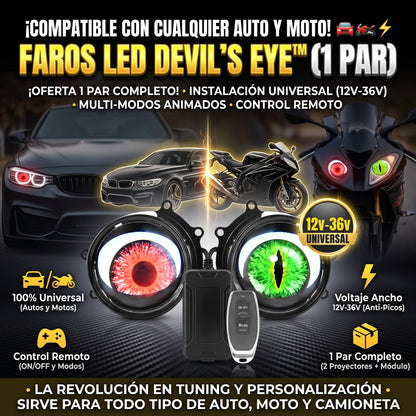 Devil's Eye™ Proyectores LED de lujo para farolas de vehículo