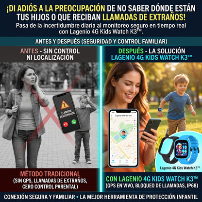 LAGENIO K3 PRO™ Smartwatch 4G con GPS para Niños