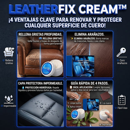 LEATHERFIX™ (100g) Crema Reparadora y Restauradora de Cuero
