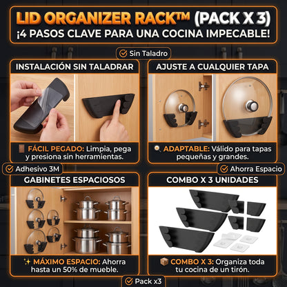 Organizer Rack™ Organizador de Tapas de cocina