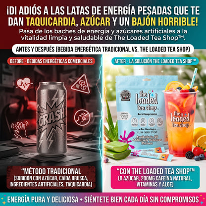 THE LOADED TEA SHOP™ Sobres de Té Energizante en Polvo