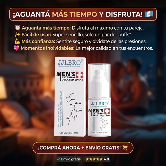 JJLBRO Hombres Spray Retraso Duradero Siete Veces Una Noche