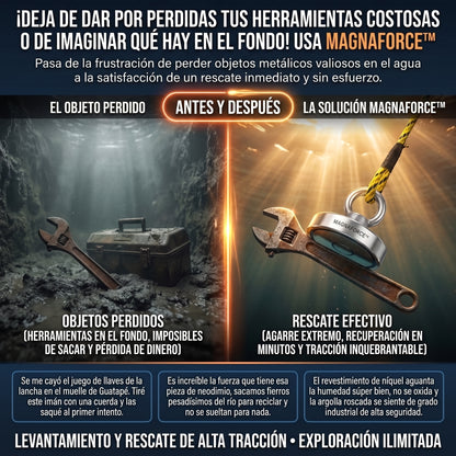 MagnaForce™ Imán de Pesca Recupera objetos metálicos pesados
