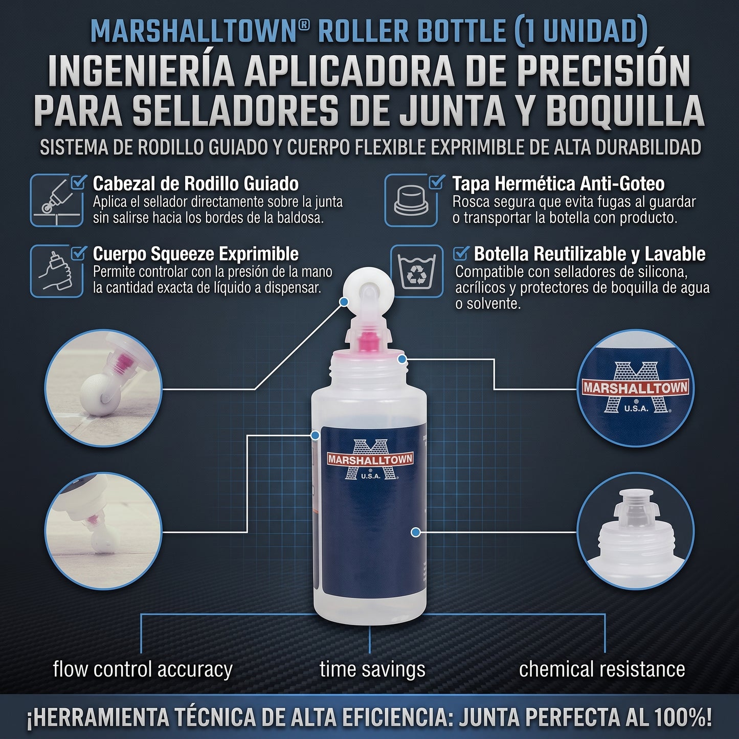 MARSHALLTOWN® Herramienta aplicadora de sellador de juntas