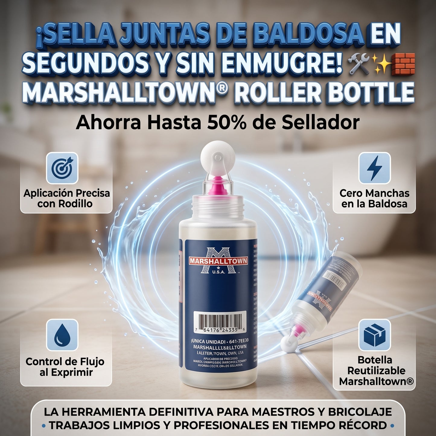 MARSHALLTOWN® Herramienta aplicadora de sellador de juntas