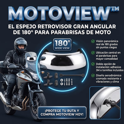 MOTOVIEW™ Espejo Retrovisor Gran Angular de 180° para Motocicleta