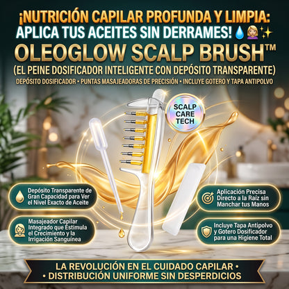 OLEOGLOW™ Peine Aplicador y Dosificador de Aceite Capilar