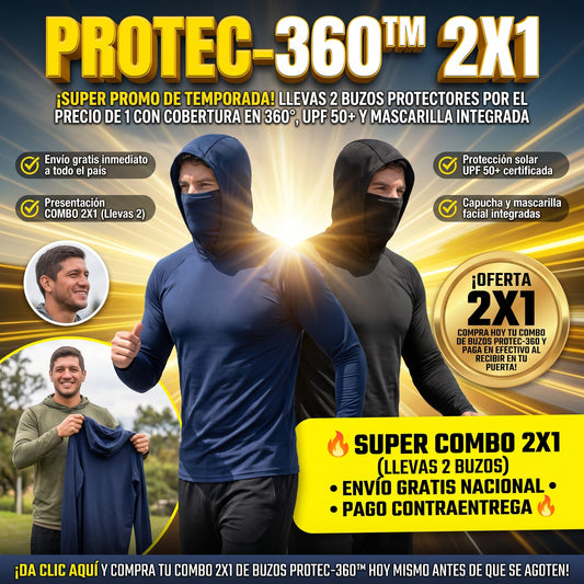 PROTEC-360™ Buso Deportivo Mascarilla e Hilos Anti-UV 2x1