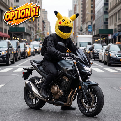 FUNNY PLUSH HELMET™ Funda de Peluche para Casco de Moto 2X1