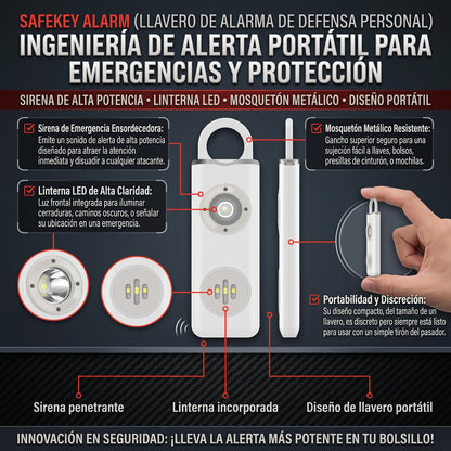 SAFEKEY ALARM™ Llavero de Alarma de Defensa Personal