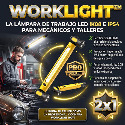 WORKLIGHT™ Lámpara de Emergencia y Luz de Trabajo LED Recargable 2x1