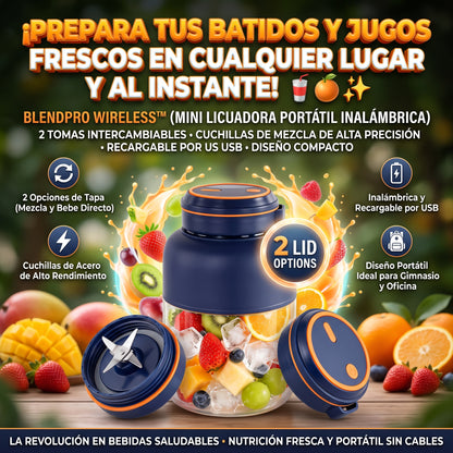 BLENDPRO™ Vaso Licuadora Portátil Inalámbrica Recargable