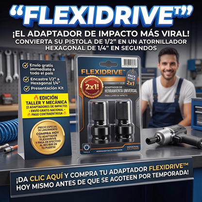 FlexiDrive™ Adaptador de Taladro de Impacto 2x1