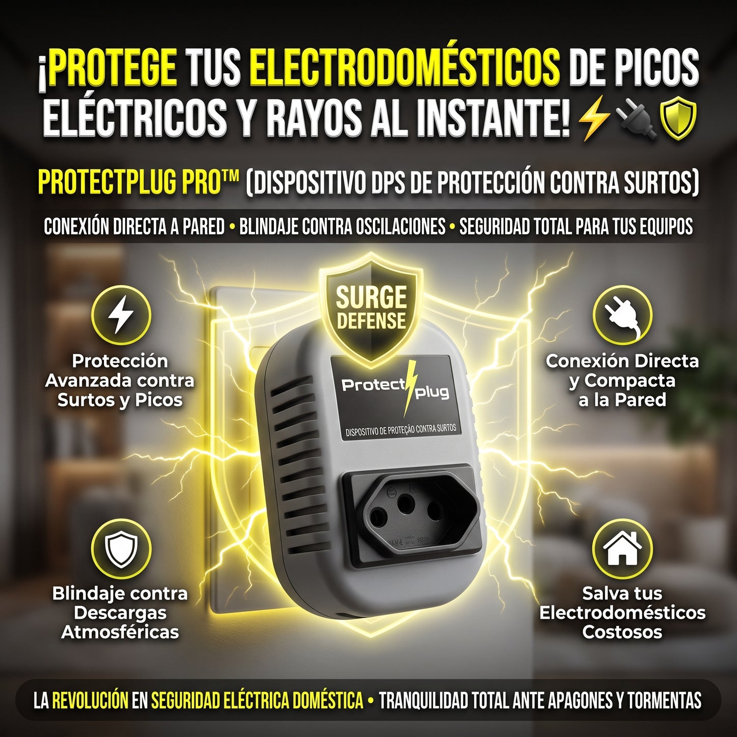 PROTECTPLUG™ Dispositivo de Protección contra Surtos Eléctricos