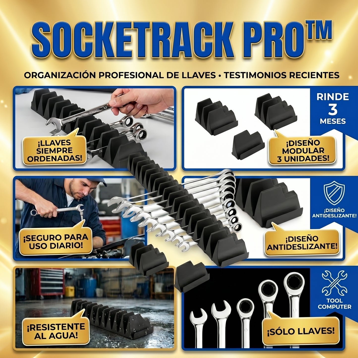 SocketRack PRO™ Por 3 unidades