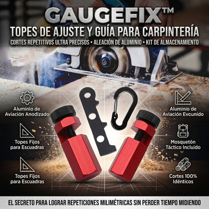 GaugeFix™ Juego de Perillas y Topes de Guía Hexagonales X2