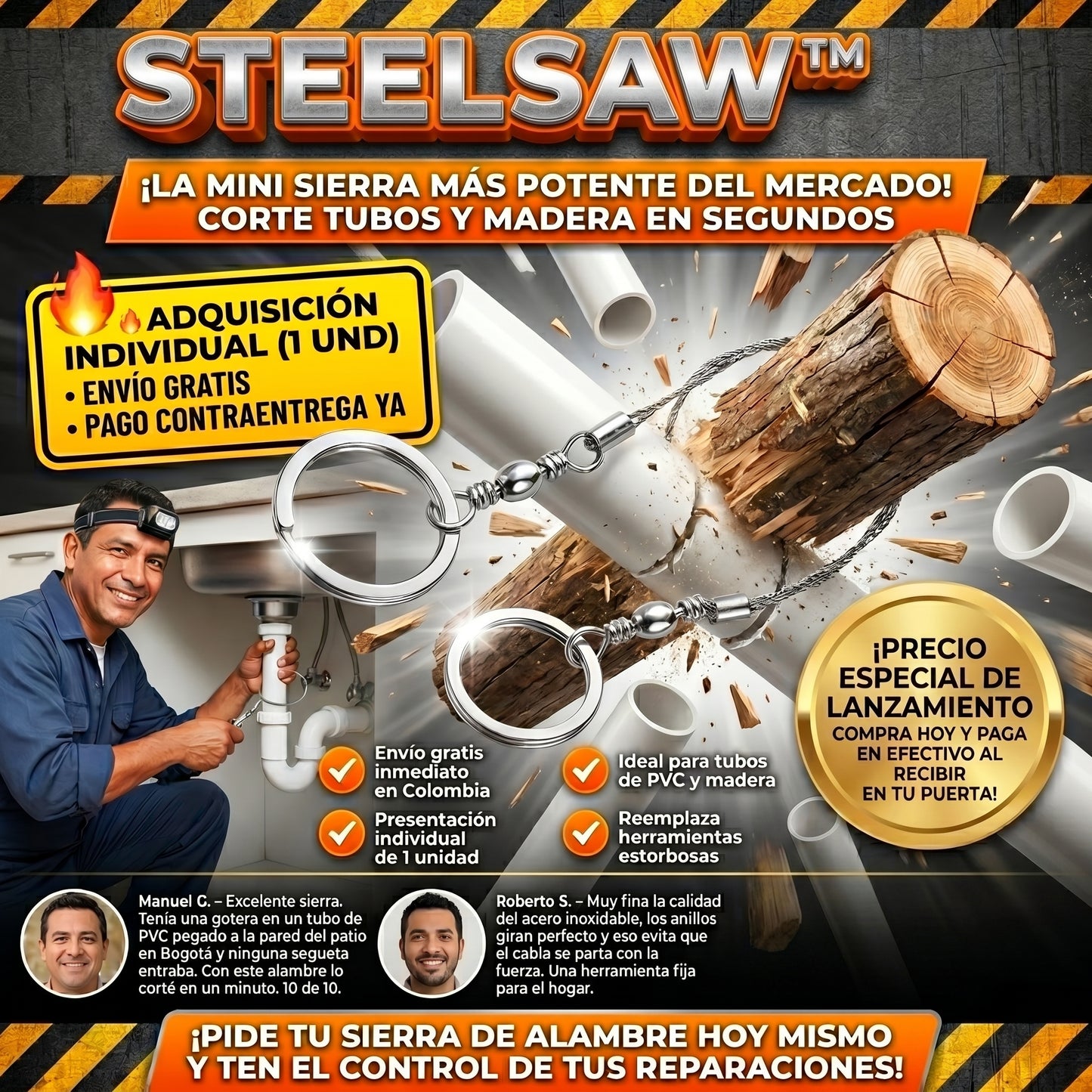 SteelSaw™ Sierra de Alambre de Alta Resistencia