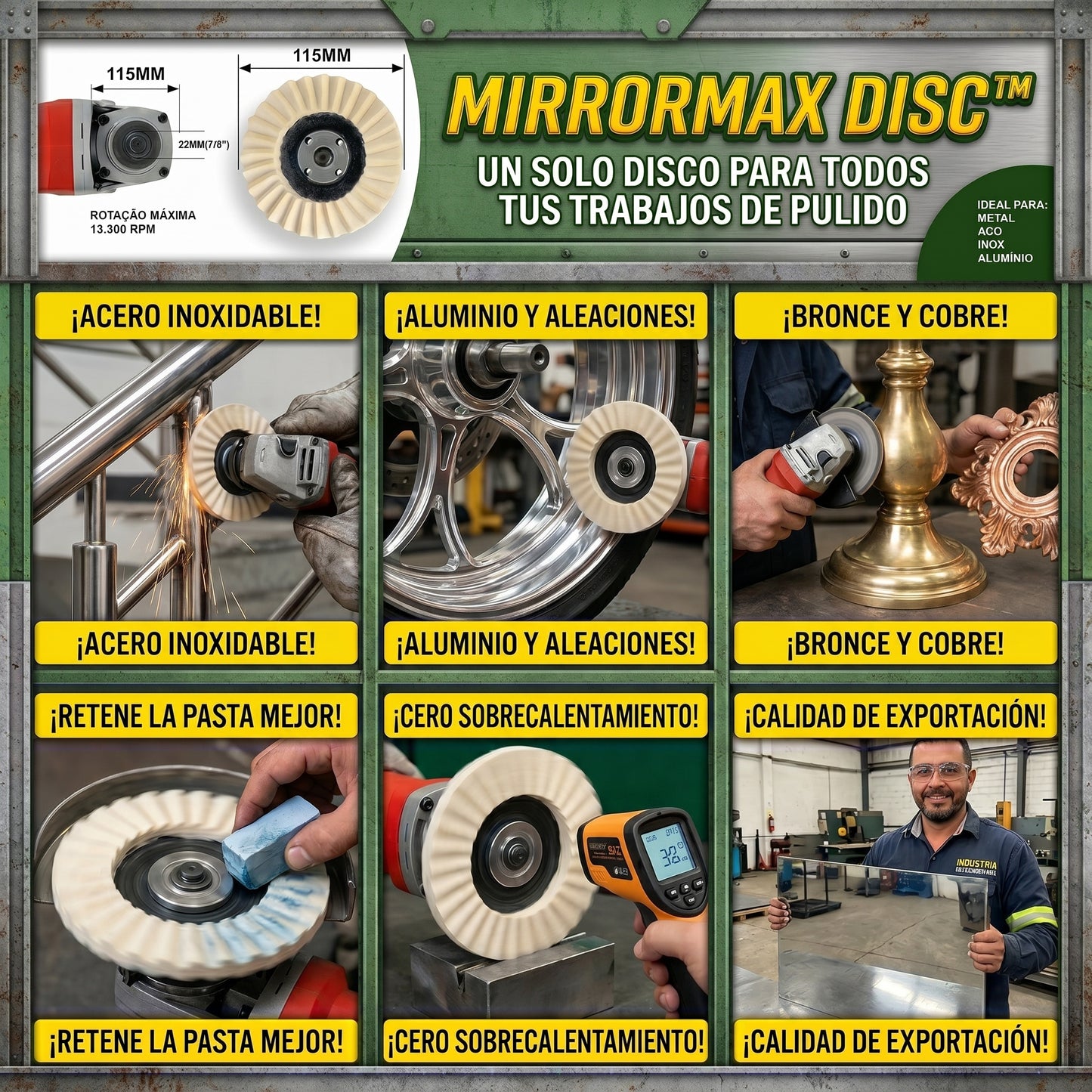 MirrorMax Disc™Disco Para Pulir 2x1