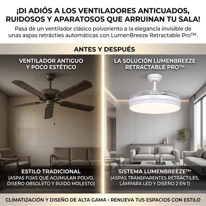 LUMENBREEZE™ Ventilador de Techo LED con Aspas Ocultas