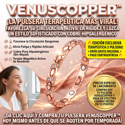 VENUSCOPPER™ Pulsera Terapéutica Magnética de Cobre