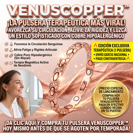 VENUSCOPPER™ Pulsera Terapéutica Magnética de Cobre