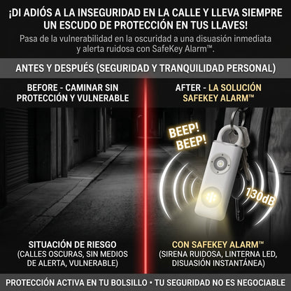 SAFEKEY ALARM™ Llavero de Alarma de Defensa Personal