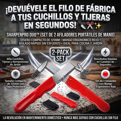 SHARPENPRO™ Set de 2 Afiladores Portátiles para Cuchillos x 2 und