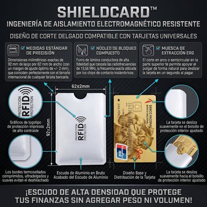 ShieldCard™ Protectores de Tarjetas Anti-Clonación RFID