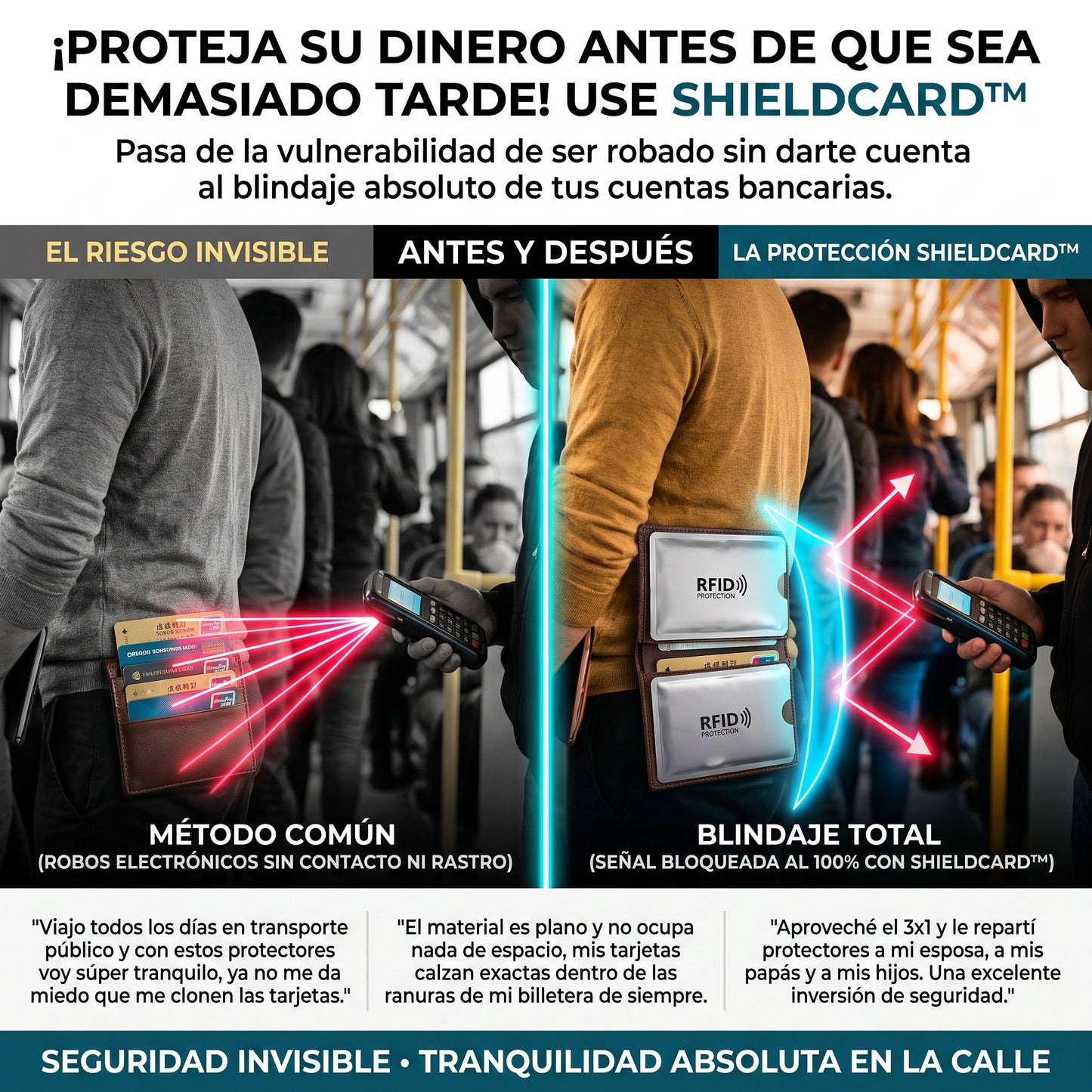 ShieldCard™ Protectores de Tarjetas Anti-Clonación RFID